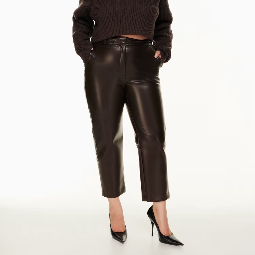 NWT Aritizia Babaton Command Cropped Pant Rich Mocha Brown Size 8